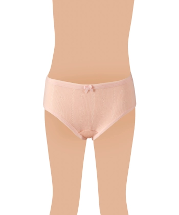 Gümüş Kız Renkli Jakarlı (Kalp Desen) Slip Külot