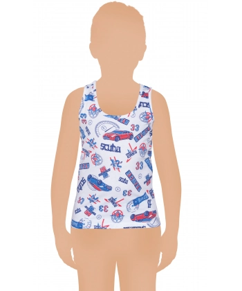 Gümüş Likralı Empirme Desenli Erkek Çocuk Atlet 6 lı Paket