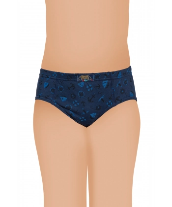 Gümüş Likralı Empirme Desenli Erkek Çocuk Slip Külot