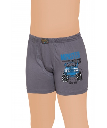 Gümüş Likralı Vücudu Saran Lastikli Baskılı Çocuk Boxer 3 lü Paket