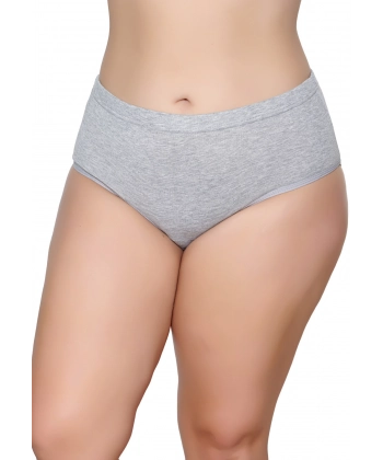 Gümüş Ribana Klasik Kadın Bato Külot Gri 3 lü Paket