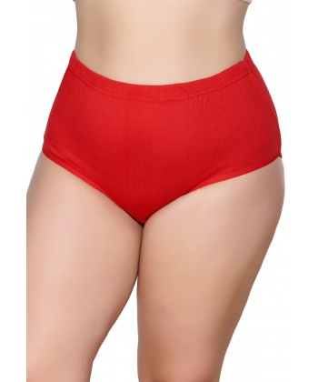 Gümüş Ribana Klasik Kadın Bato Külot Kırmızı