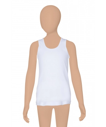 Gümüş Ribana (Likralı) Kız Geniş Askılı Düz Atlet 6 lı Paket