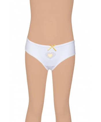 Gümüş Ribana (Likralı) Kız Taşlı Slip Külot 3 lü Paket