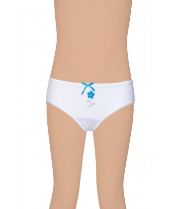 Gümüş Ribana (Likralı) Kız Taşlı Slip Külot