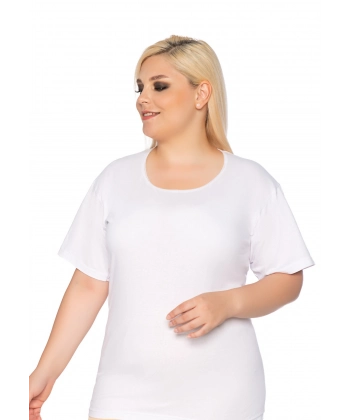 Gümüş Yarım Kollu Ribana (likralı) Kadın Anne Atlet 3 lü Paket