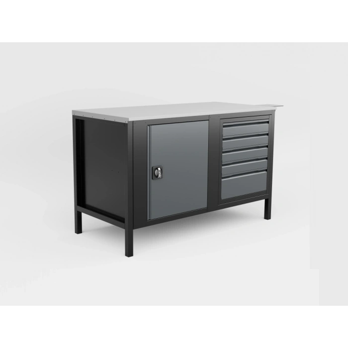 1.5 Metre 5 Çekmeceli Dolaplı Panosuz Takım Tezgahı