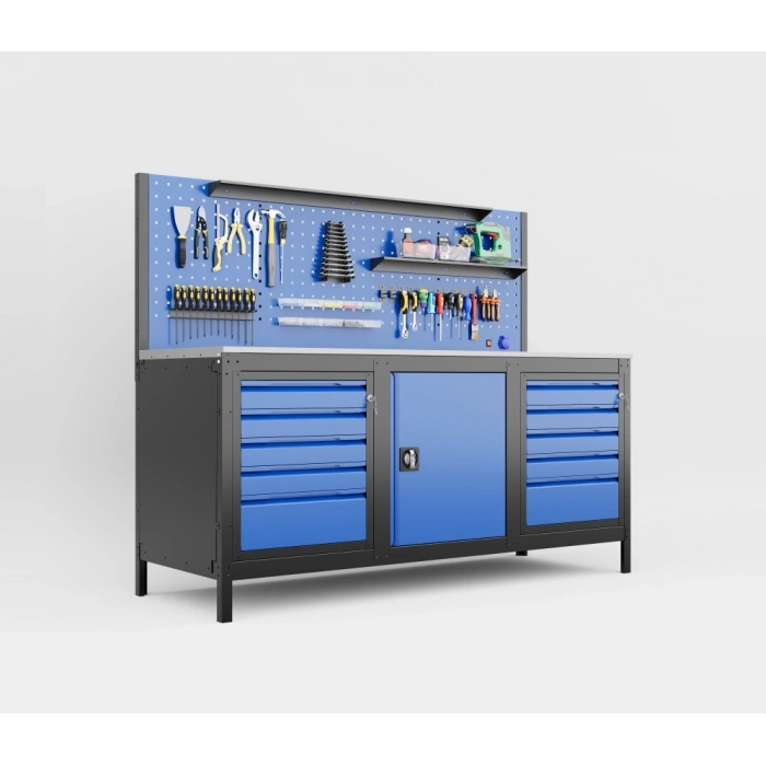 2 Metre 1O Çekmece Demonte Takım Tezgahı (Dolaplı)