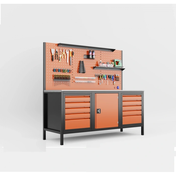 2 Metre 1O Çekmece Takım Tezgahı (Dolaplı)