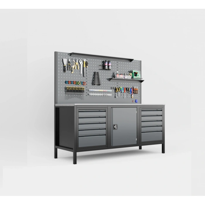 2 Metre 1O Çekmece Takım Tezgahı (Dolaplı)