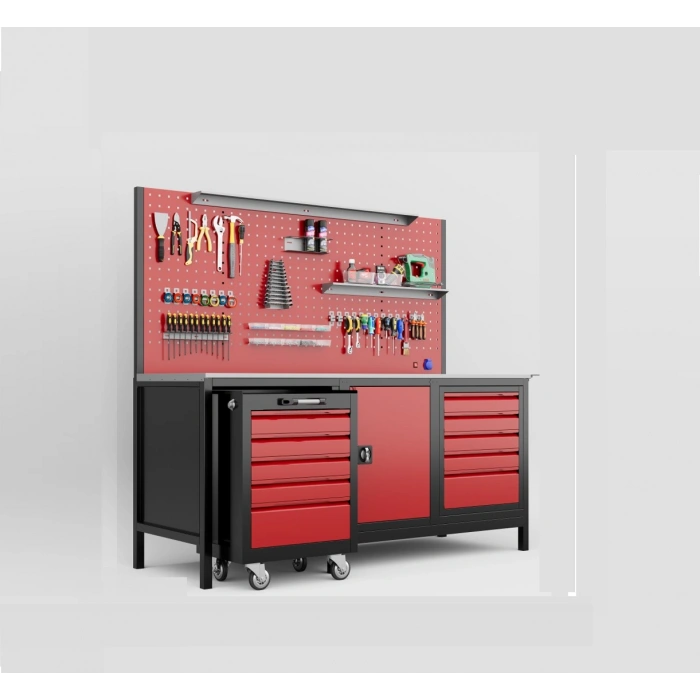 2 Metre 5 Çekmece Takım Arabalı Takım Tezgahı