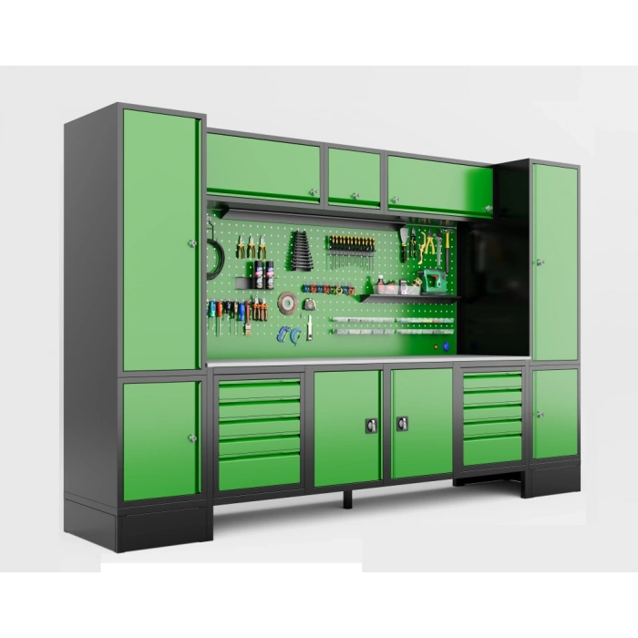 3.5 Metre 9 Dolaplı Modüler Takım Tezgahı