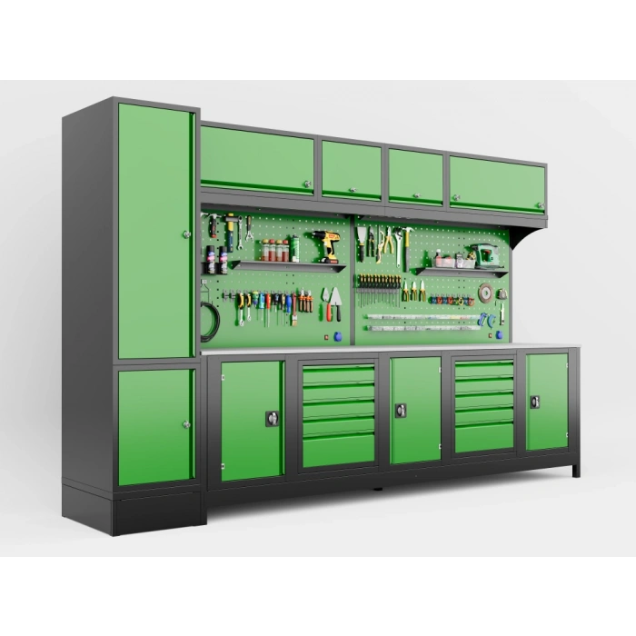 3.5 Metre Modüler Takım Tezgahı Sol Dolaplı