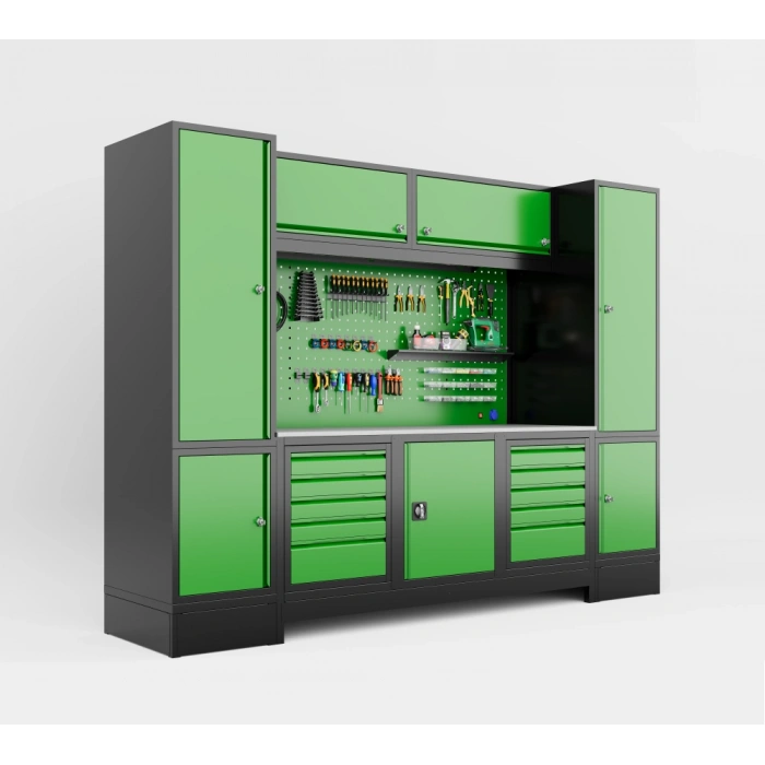 3 Metre Modüler 7 Dolaplı Takım Tezgahı