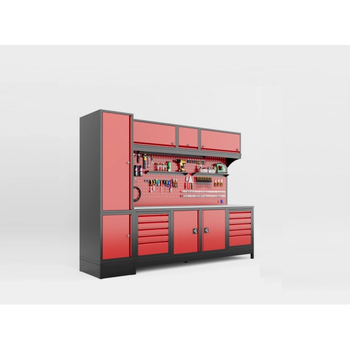 3 Metre Modüler Tezgah Sol Dolaplı