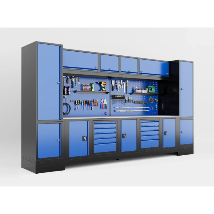 4 Metre 11 Dolaplı Modüler Takım Tezgahı