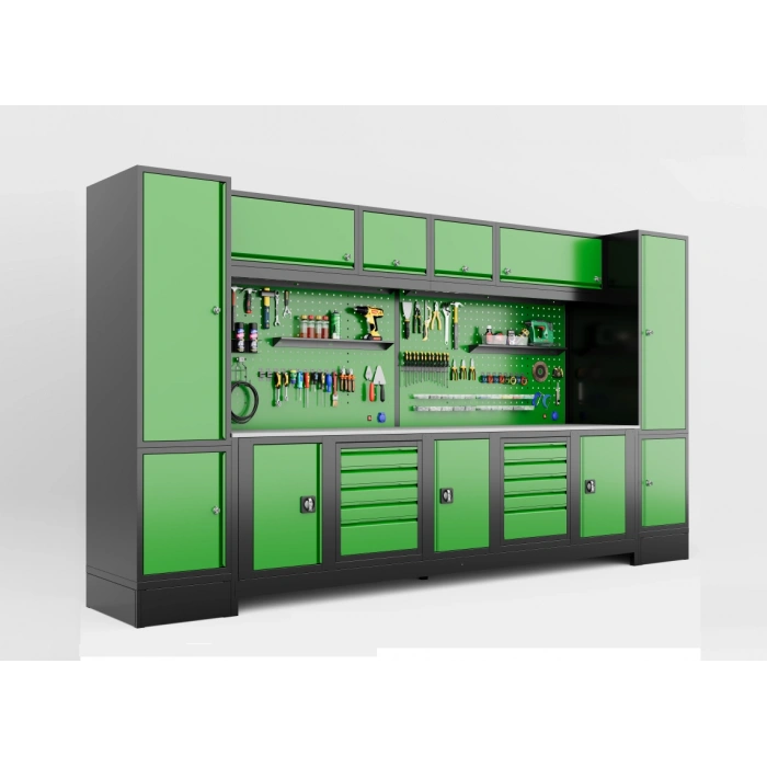 4 Metre 11 Dolaplı Modüler Takım Tezgahı