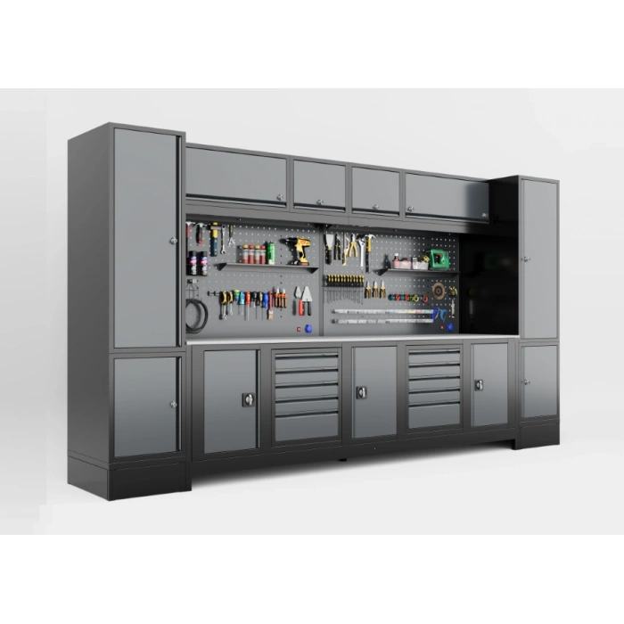 4 Metre 11 Dolaplı Modüler Takım Tezgahı