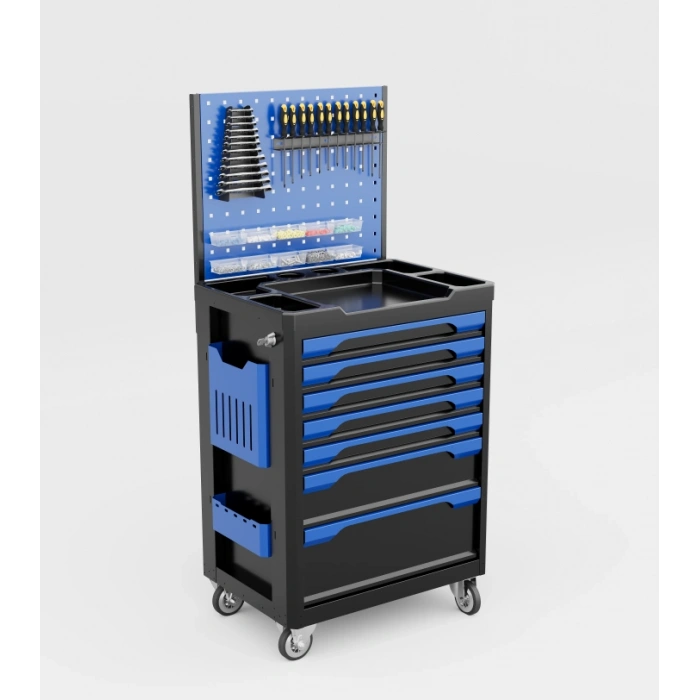 7 Çekmeceli Asma Panolu Takım Arabası