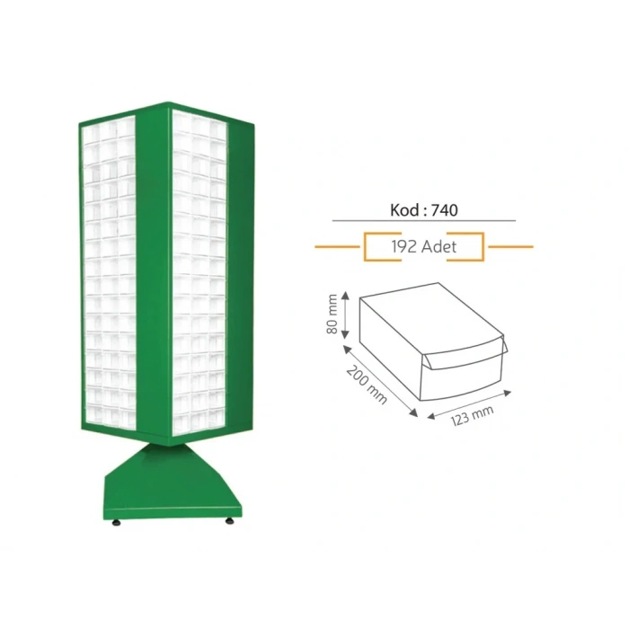 Çekmeceli Döner Metal Dolap Mt 120-192