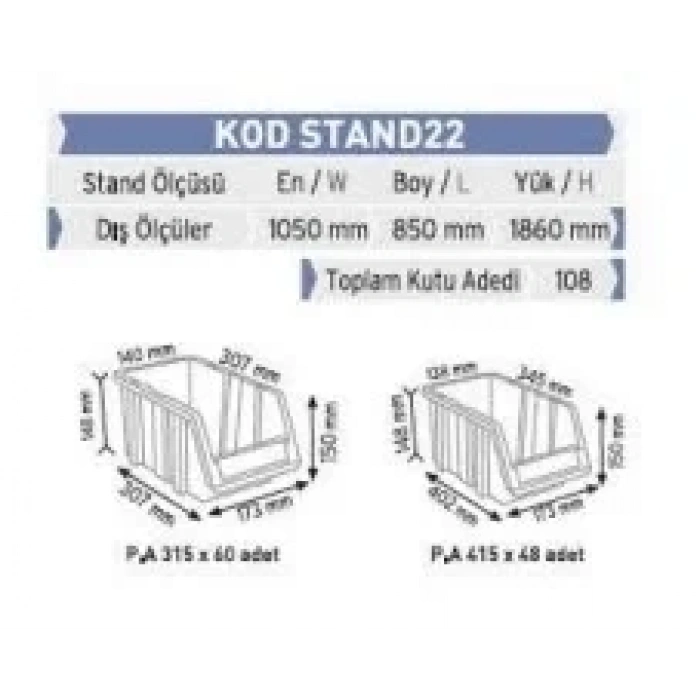Metal Avadanlık Standı Stand22
