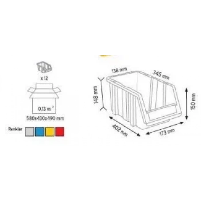 Plastik Avadanlık Kutu Pa-415