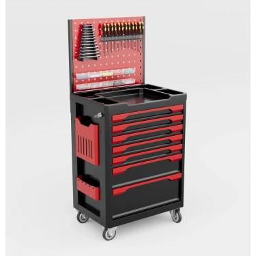 7 Çekmeceli Asma Panolu Takım Arabası