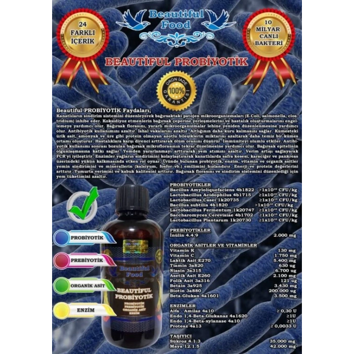 BEAUTİFUL 100ml PROBİYOTİK