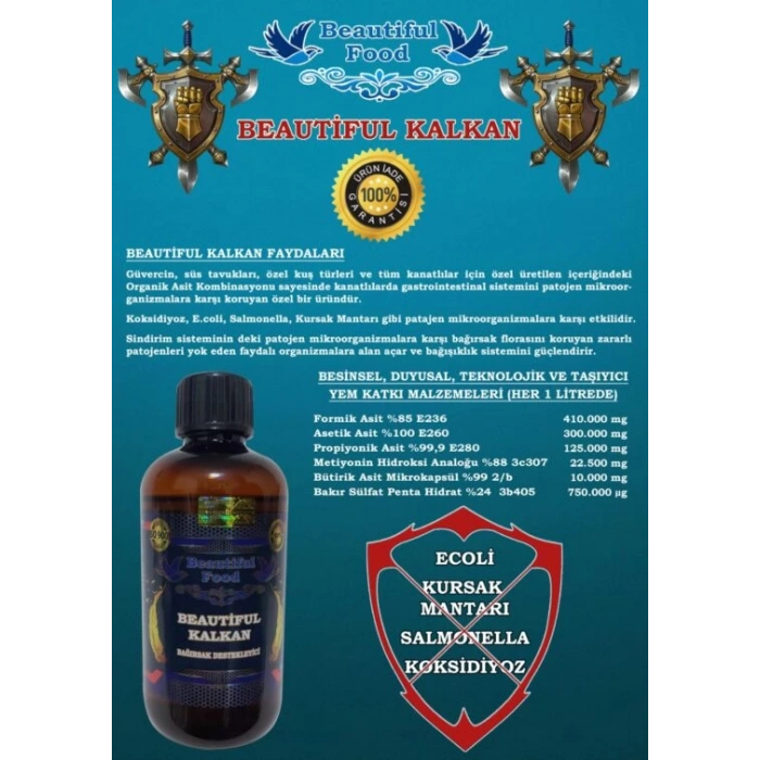 BEAUTİFUL 100ml KALKAN Bağırsak Düzenleyici
