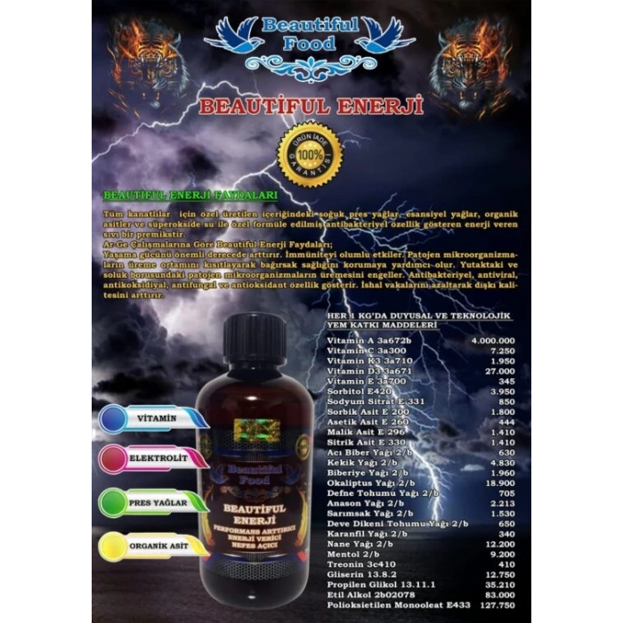 BEAUTİFUL 100ml OİL ENERJİ