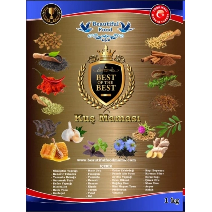 Beautiful Food Best – Kuru Kuş Maması Kuş Yemi 1 Kg.