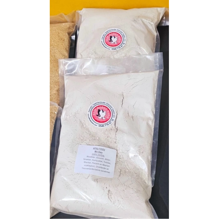 Bit Tozu Doğal - Pire, Kene, Güve, Sinek larvası için Ateş Tozu 500gr