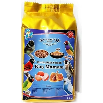 Beautiful Food Kurtlu -Ballı-Polenli mama 1Kg.
