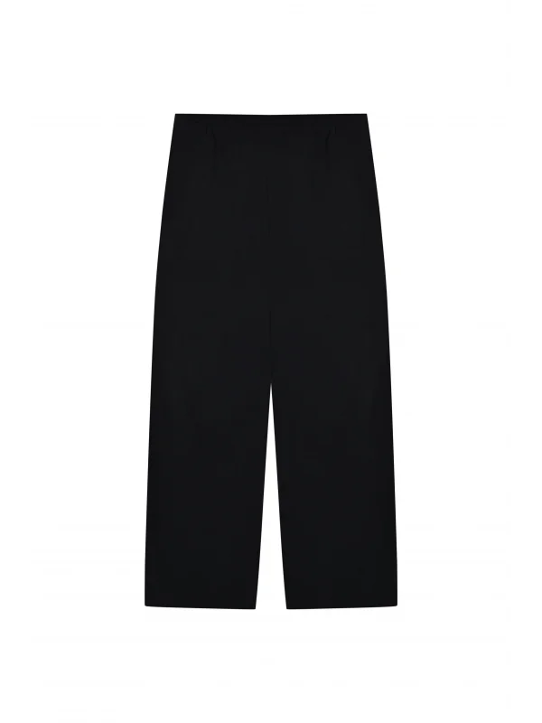 Rahat Kesim Pantolon - Siyah Keten / Pamuk