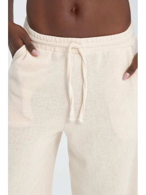 Örgü Bej - Rahat Kesim Pantolon