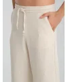 Örgü Bej - Rahat Kesim Pantolon