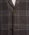 Vitale Barberıs Kumaş Mofan Kahverengi Kareli Ceket