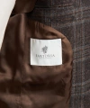 Vitale Barberıs Kumaş Mofan Kahverengi Kareli Ceket