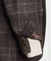 Vitale Barberıs Kumaş Mofan Kahverengi Kareli Ceket