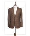 Dormeuil Kumaş Salvatore Kahverengi Kareli Ceket