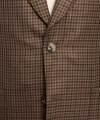 Dormeuil Kumaş Salvatore Kahverengi Kareli Ceket