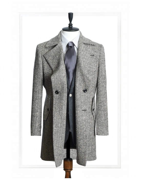 AGELA Gri-Siyah Palto