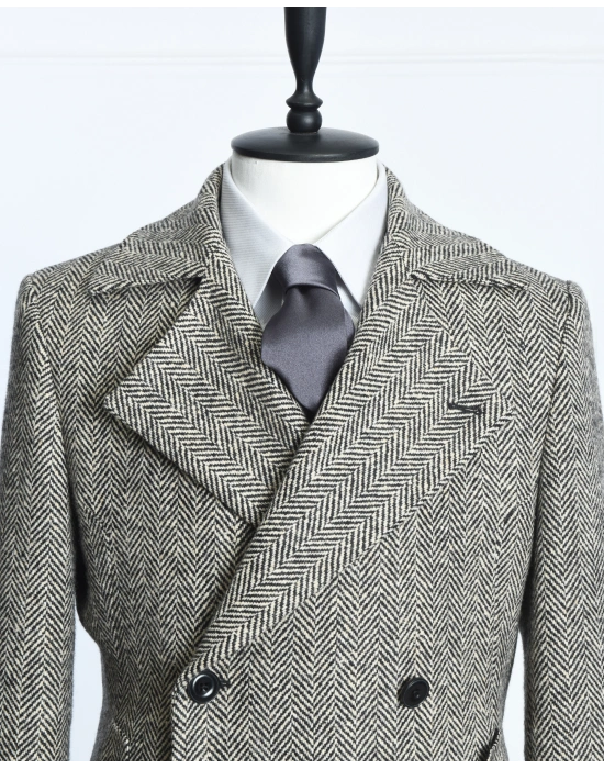 AGELA Gri-Siyah Palto