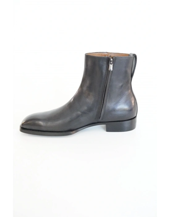 Hakiki Dana Derisi Siyah El Yapımı Bot