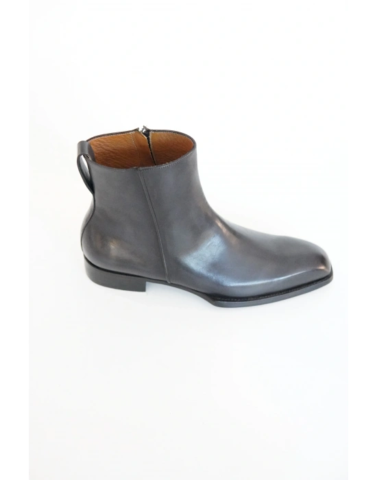 Hakiki Dana Derisi Siyah El Yapımı Bot