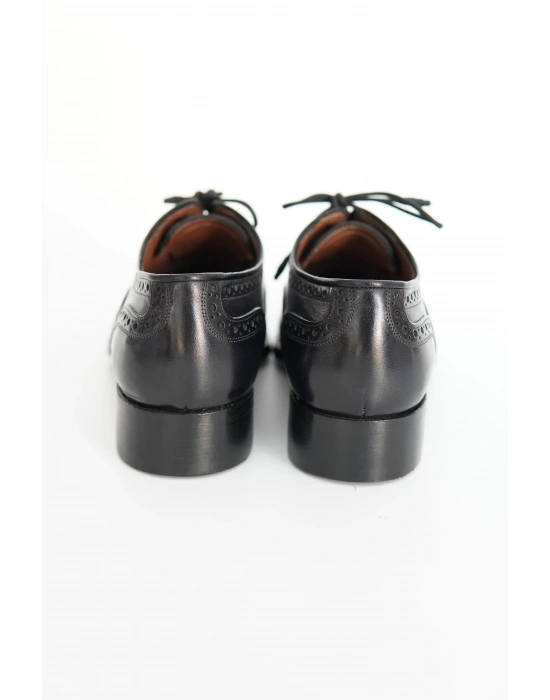 Hakiki Dana Derisi Siyah Renk El Yapımı Ayakkabı