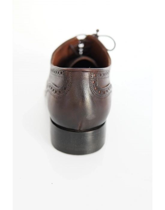 Hakiki Dana Derisi Kahve Rengi El Yapımı Ayakkabı