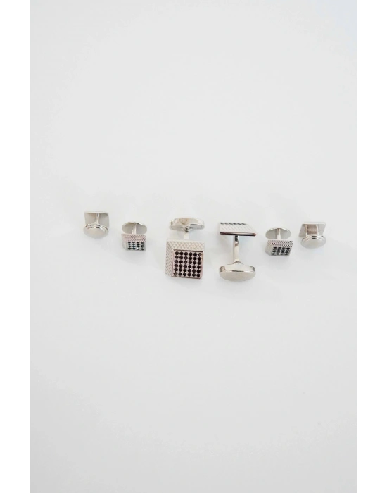 Siyah Taşlı Kol Düğmesi