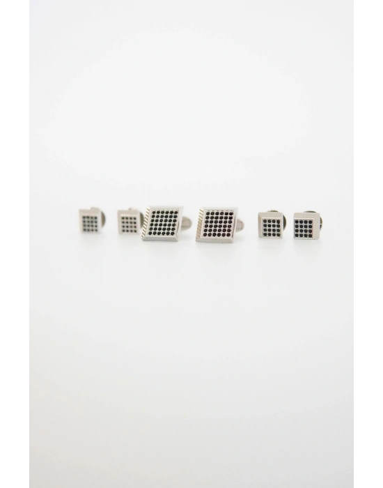 Siyah Taşlı Kol Düğmesi