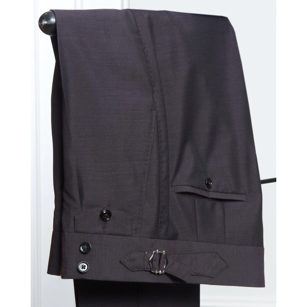 Dormeuil Kumaş Tepre Bordo Takım Elbise